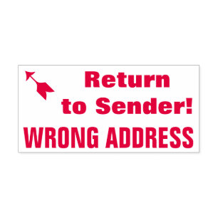 "Zurück zum Absender!" "FRONG ADDRESS" Briefmarke Permastempel