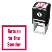 "Zurück zum Absender" Kautschuk-Briefmarke Permastempel (Beispiel)