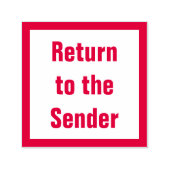 "Zurück zum Absender" Kautschuk-Briefmarke Permastempel (Design)