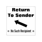 "Zurück zum Absender", "kein Empfänger dieser Art" Gummistempel (Prägung)