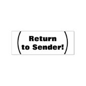 "Zurück zum Absender" + Kurve Linien Gummistempel (Stempel)