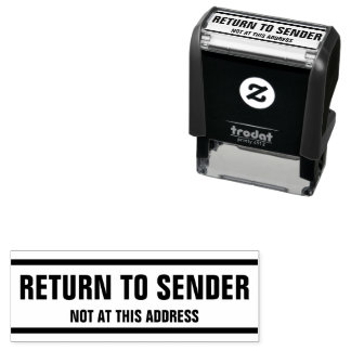 Zurück zum Absender nicht an dieser Adresse Text-V Permastempel