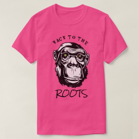 Zurück zum Affen-Primat der Evolution T-Shirt (Design vorne)