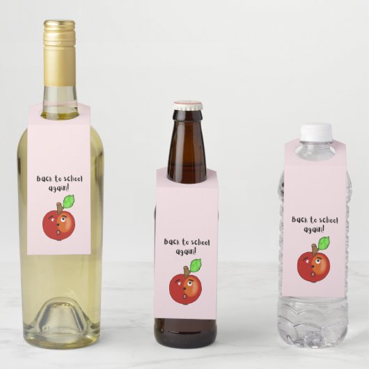 Zurück zum Apfel der Schule Flaschenanhänger (Beispiel)