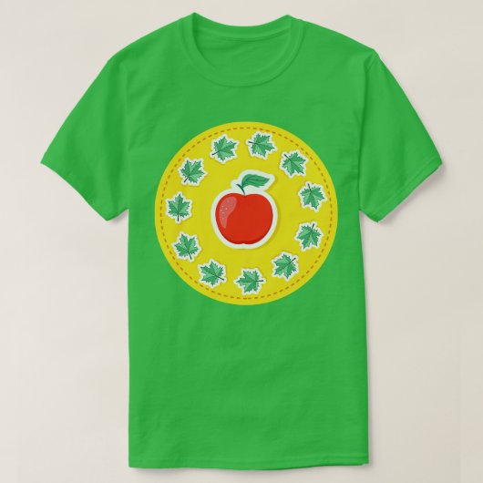Zurück zum Apple der Schule T-Shirt (Design vorne)