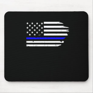 Zurück zum Aufkleber für die blaue Flagge Mousepad