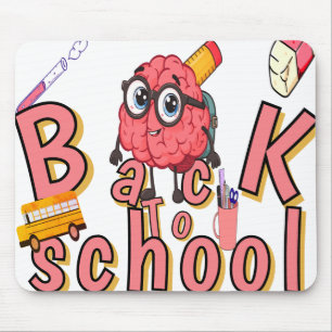 Zurück zum Cartoon Brain Mouse Mat - Inspirierend Mousepad