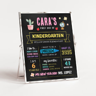 Zurück zum ersten Mal im Chalkboard der Schule Poster