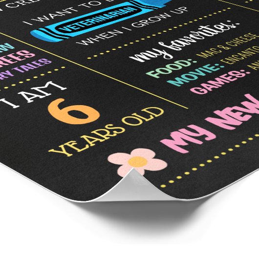 Zurück zum ersten Mal im Chalkboard der Schule Poster (Ecke)