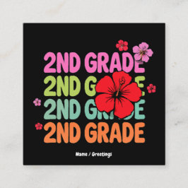 Zurück zum ersten Schultag der zweiten Klasse Nied Quadratische Visitenkarte