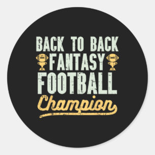 Zurück zum Fantasy Football Champion Gridiron Le Runder Aufkleber