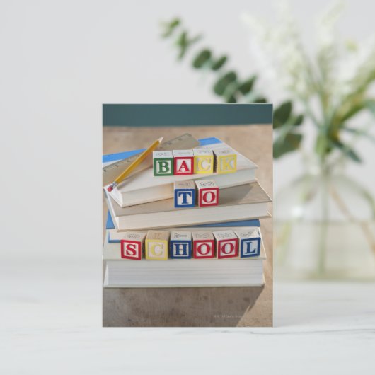 Zurück zum Gebäude in der Schule Postkarte (Stehend Vorderseite)