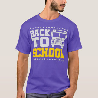 Zurück zum gelben Schulbusfahrer T-Shirt