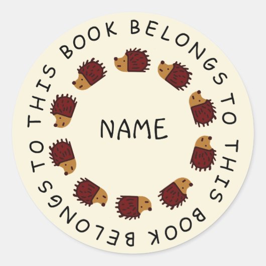 Zurück zum Igel in der Schule Runder Aufkleber (Vorderseite)