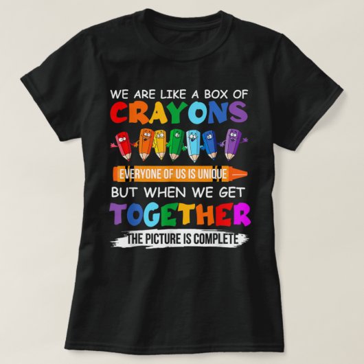 Zurück zum Lehrer sind wir wie eine Schachtel Cray T-Shirt (Design vorne)