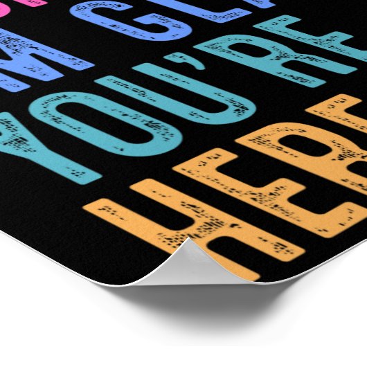 Zurück zum Lehrer Willkommen zurück, ich bin froh, Poster (Ecke)