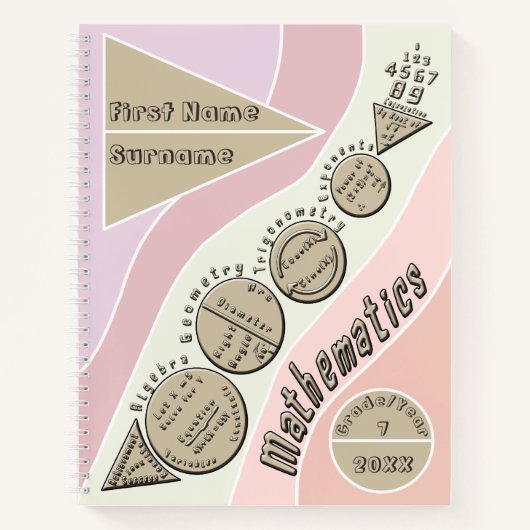 Zurück zum Mathematik Spiral Notebook Notizblock (Vorderseite)