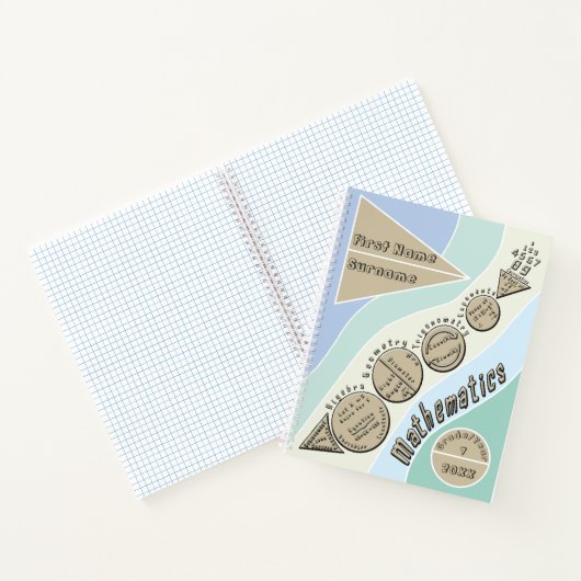 Zurück zum Mathematik Spiral Notebook Notizblock (Innenseite)