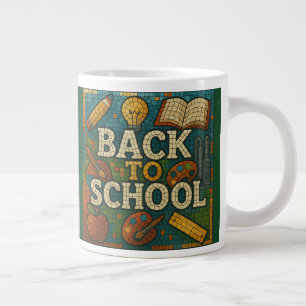 Zurück zum Mosaikstil der Schule Jumbo-Tasse