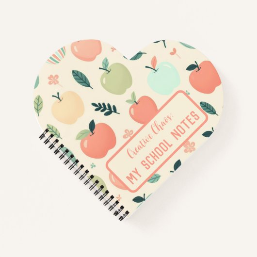 Zurück zum Muster für benutzerdefinierte Äpfel in  Notizblock (Vorderseite)