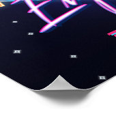 Zurück zum Neon der 80er Jahre Poster (Ecke)