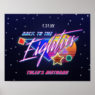 Zurück zum Neon der 80er Jahre Poster