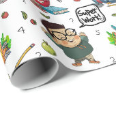 Zurück zum Papier zum Schulabbruch Geschenkpapier (Rolleneckpunkt)