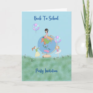 Zurück zum Party der Schule Einladen von kleinen K Einladung