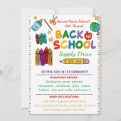 Zurück zum Party der Schule Einladung (Vorderseite)