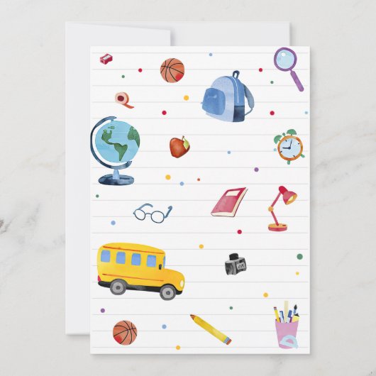 Zurück zum Party der Schule Einladung (Rückseite)