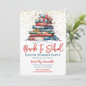 Zurück zum Party der Schule Einladung (Stehend Vorderseite)