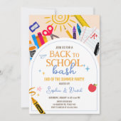 Zurück zum Party der Schule Einladung (Vorderseite)