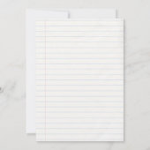 Zurück zum Party der Schule Einladung (Rückseite)