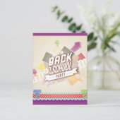 Zurück zum Party der Schule Einladungspostkarte (Stehend Vorderseite)