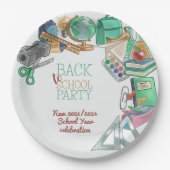 Zurück zum Party der Schule Pappteller (Vorderseite)