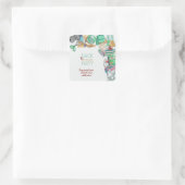 Zurück zum Party der Schule Quadratischer Aufkleber (Tasche)