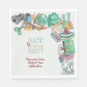 Zurück zum Party der Schule Serviette (Vorderseite)