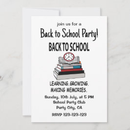 Zurück zum Party in der Schule Einladung