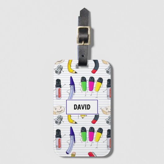 Zurück zum Party in der Schule Gepäckanhänger (Vorderseite Vertikal)