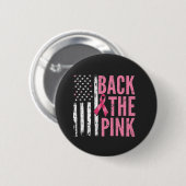 Zurück zum rosa Brustkrebsmonat Button (Vorne & Hinten)