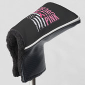 Zurück zum rosa Brustkrebsmonat Golf Headcover (3/4 Vorderseite)