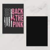 Zurück zum rosa Brustkrebsmonat Mitteilungskarte (Vorne/Hinten)