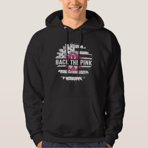 Zurück zum rosa Sonnenblumen Brustkrebs-Bewusstsei Hoodie
