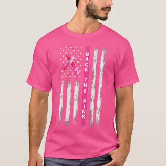 Zurück zum rosafarbenen amerikanischen Flaggenkreb T-Shirt