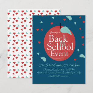 Zurück-zum-Schul-Event Frucht Apfel Flyer Karte