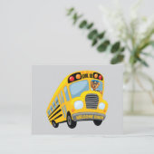 Zurück zum Schulbus Postkarte (Stehend Vorderseite)