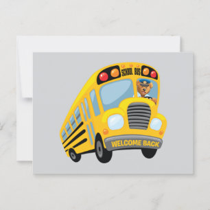 Zurück zum Schulbus Postkarte