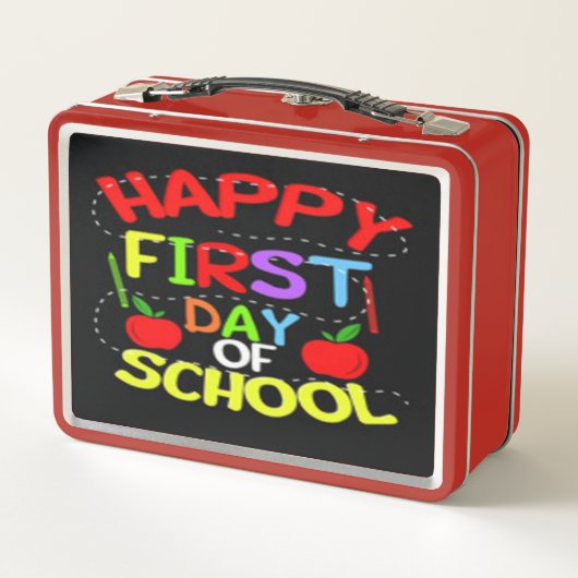 Zurück zum Schulessen Box für den Kindergarten Metall Brotdose (Rückseite)