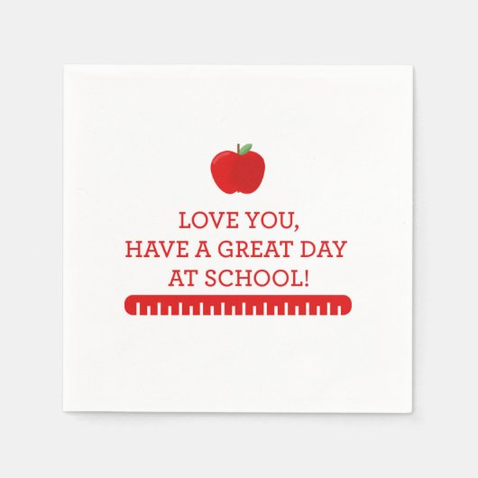 Zurück zum Schulessen Napkin Serviette (Vorderseite)