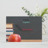 Zurück zum Schuljahr Lehrerkarte Einladung (Stehend Vorderseite)